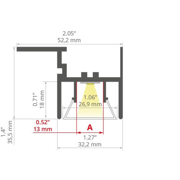 LED ALU-Profil FOLED-SUF